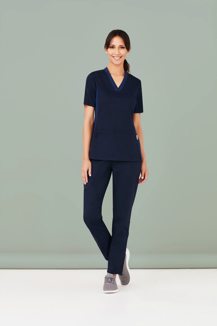 BizCare Womens Riley V-Neck Scrub Top - CST043LS | Biz Care | Fashion Biz Online