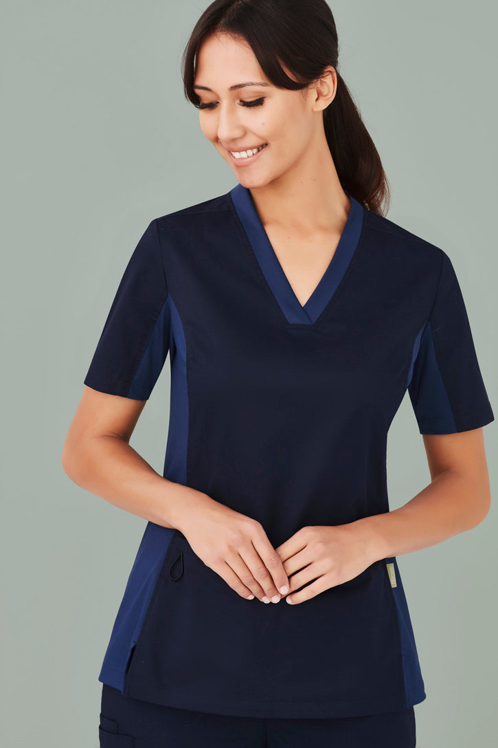 BizCare Womens Riley V-Neck Scrub Top - CST043LS | Biz Care | Fashion Biz Online