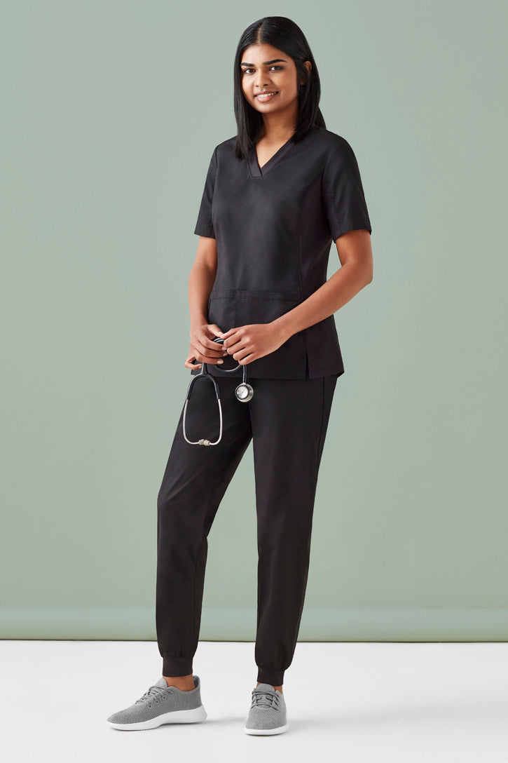 BizCare Womens Riley V-Neck Scrub Top - CST043LS | Biz Care | Fashion Biz Online