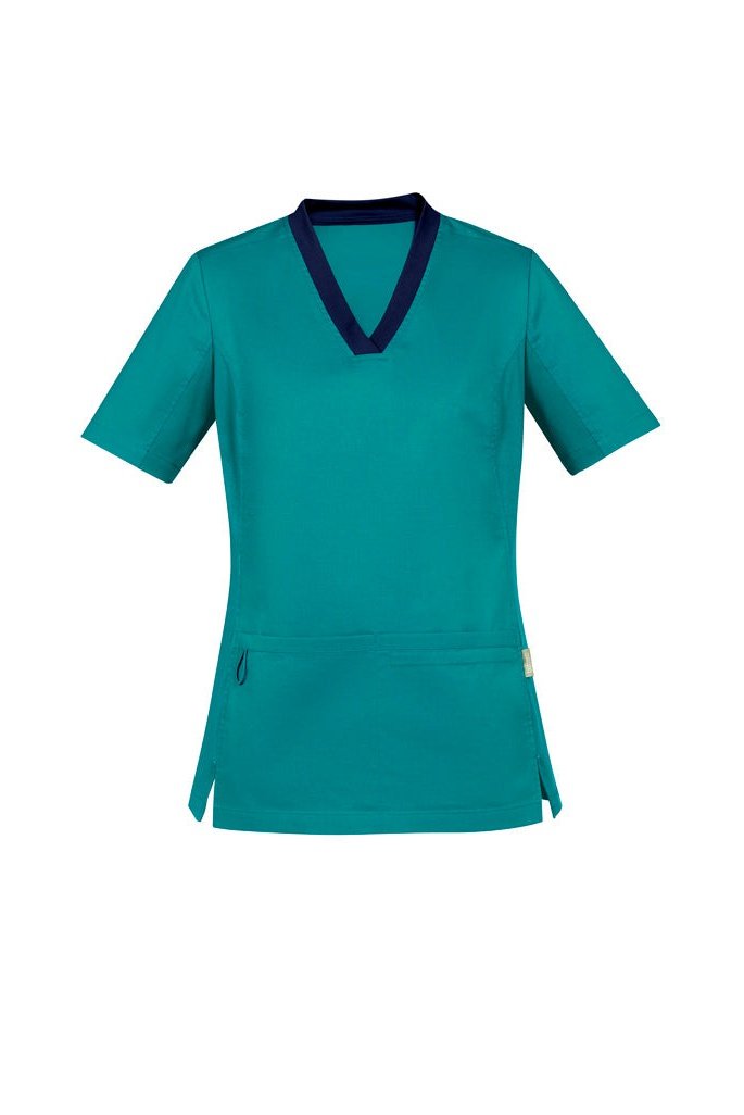 BizCare Womens Riley V-Neck Scrub Top - CST043LS | Biz Care | Fashion Biz Online