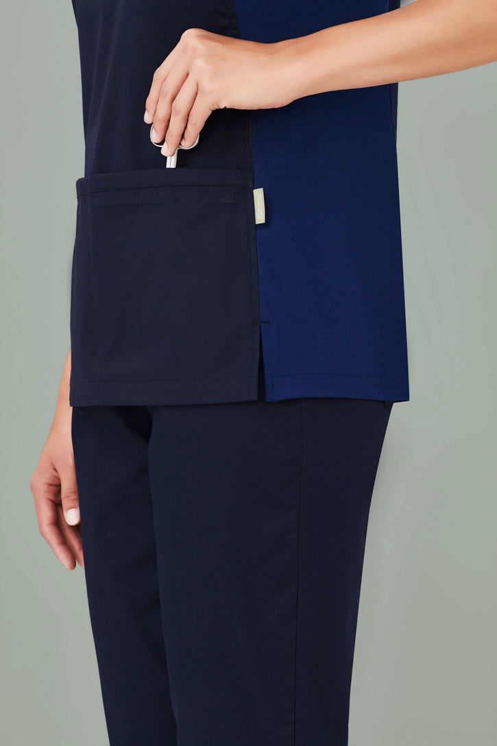 BizCare Womens Riley V-Neck Scrub Top - CST043LS | Biz Care | Fashion Biz Online