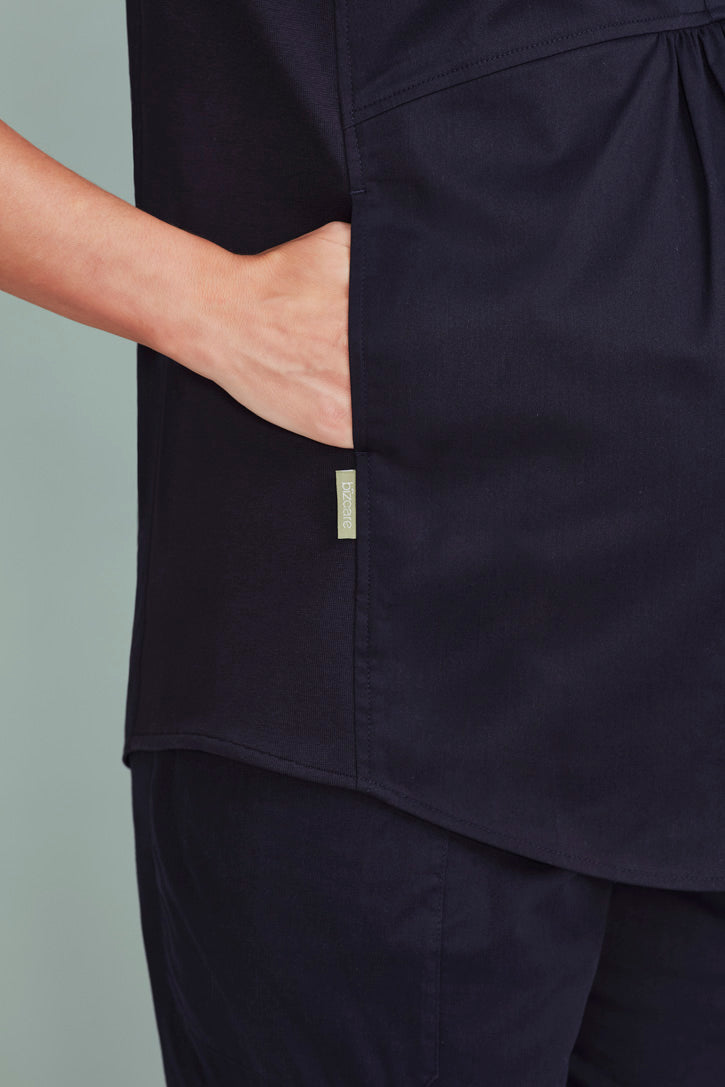 BizCare Womens Rose Tunic Scrub Top - CST243LS | Biz Care | Fashion Biz Online