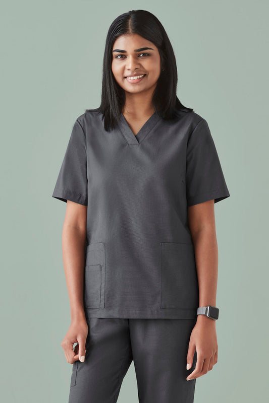 BizCare Womens Tokyo V-Neck Scrub Top - CST141LS | Biz Care | Fashion Biz Online