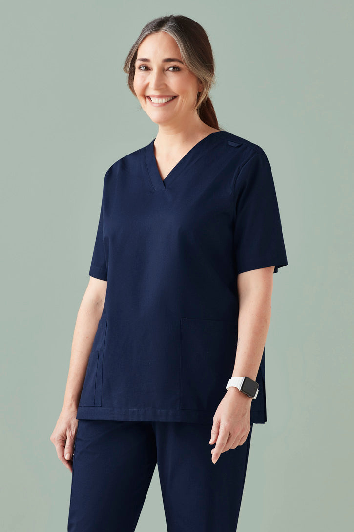 BizCare Womens Tokyo V-Neck Scrub Top - CST141LS | Biz Care | Fashion Biz Online