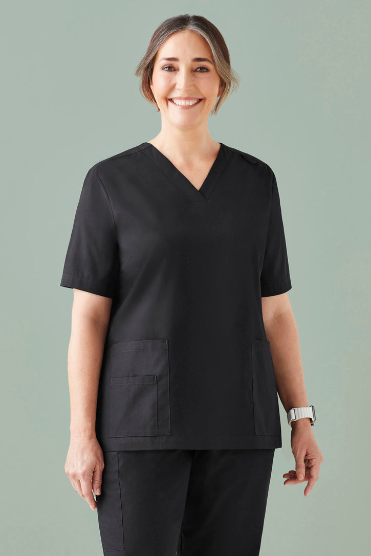 BizCare Womens Tokyo V-Neck Scrub Top - CST141LS | Biz Care | Fashion Biz Online