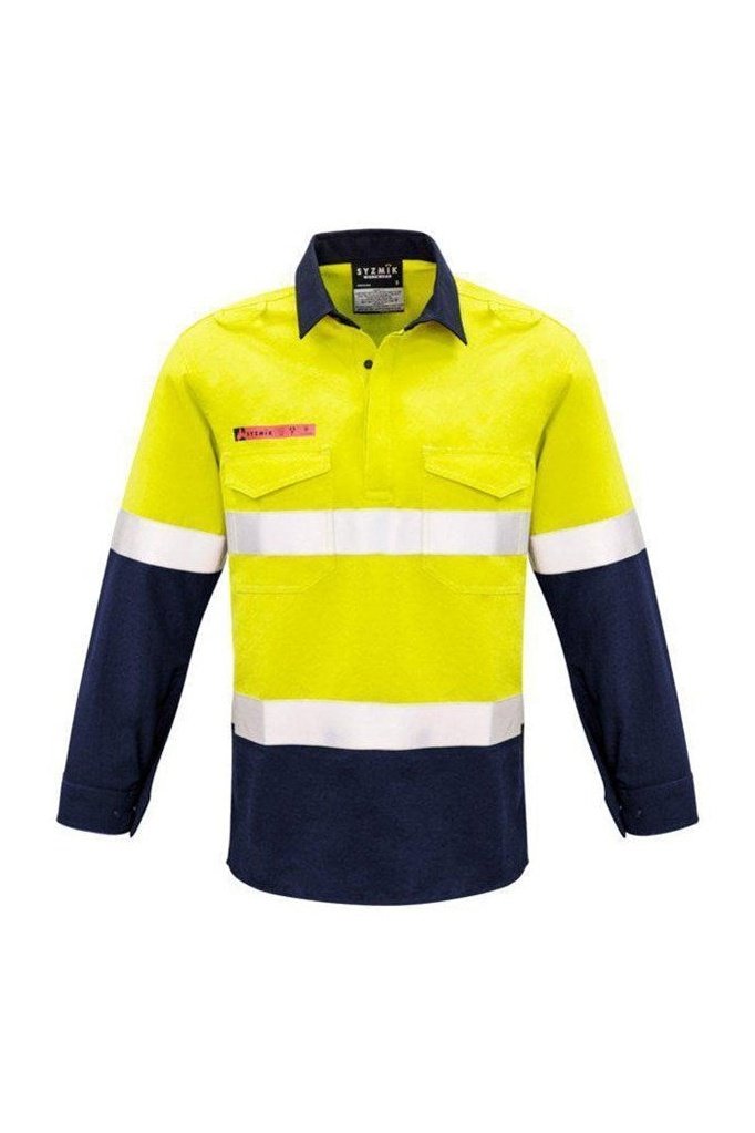 Syzmik Mens Flame Resistant FR Closed Front Hooped Taped Spliced Shirt - ZW133 | Syzmik | Fashion Biz Online