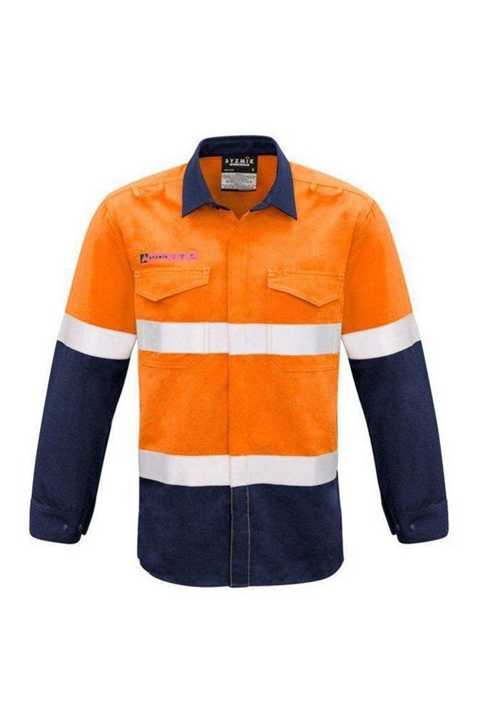 Syzmik Mens Flame Resistant FR Hooped Taped Spliced Shirt - ZW132 | Syzmik | Fashion Biz Online