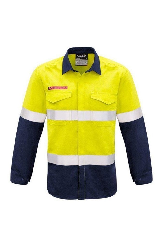 Syzmik Mens Flame Resistant FR Hooped Taped Spliced Shirt - ZW132 | Syzmik | Fashion Biz Online