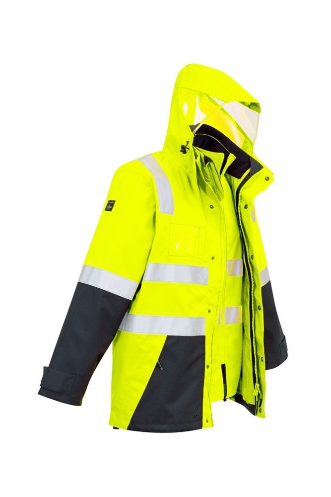 Syzmik Mens Hi Vis 4 in 1 Waterproof Jacket ZJ532 | Syzmik | Fashion Biz Online