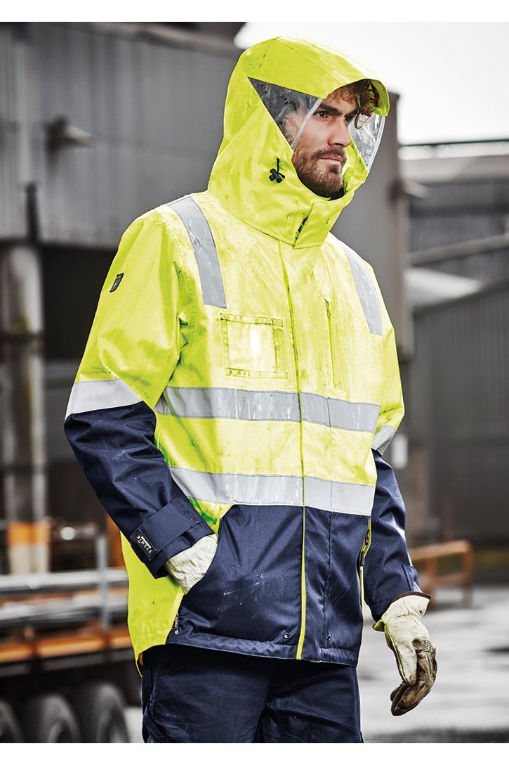 Syzmik Mens Hi Vis 4 in 1 Waterproof Jacket ZJ532 | Syzmik | Fashion Biz Online
