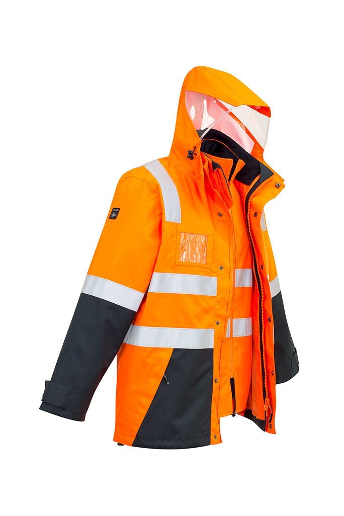 Syzmik Mens Hi Vis 4 in 1 Waterproof Jacket ZJ532 | Syzmik | Fashion Biz Online
