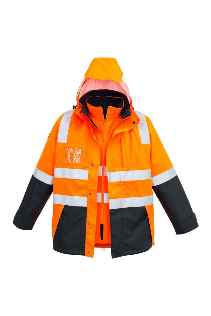 Syzmik Mens Hi Vis 4 in 1 Waterproof Jacket ZJ532 | Syzmik | Fashion Biz Online