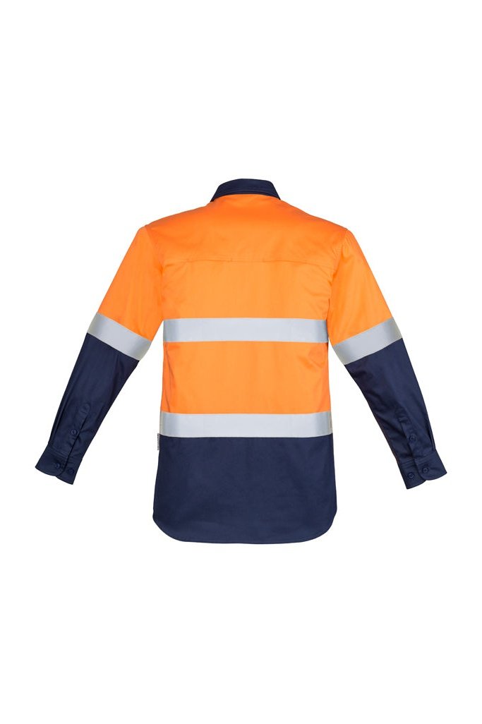 Syzmik Mens Hi Vis Closed Front L/S Shirt - Hoop Taped ZW550 | Syzmik | Fashion Biz Online