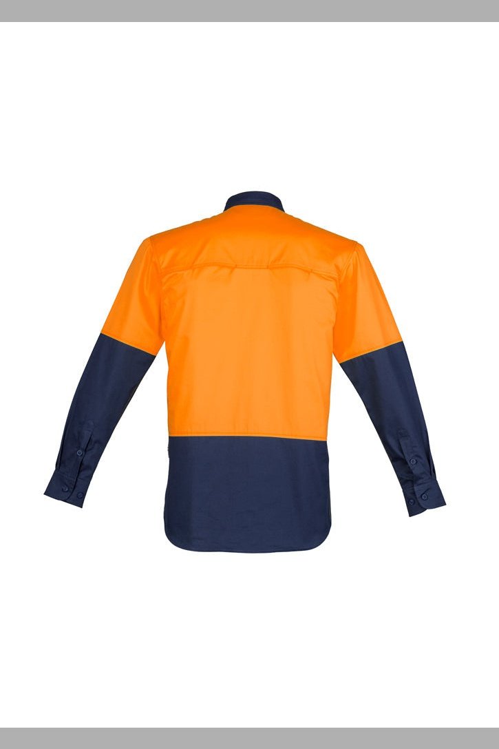Syzmik Mens Hi Vis Closed Front L/S Shirt ZW560 | Syzmik | Fashion Biz Online