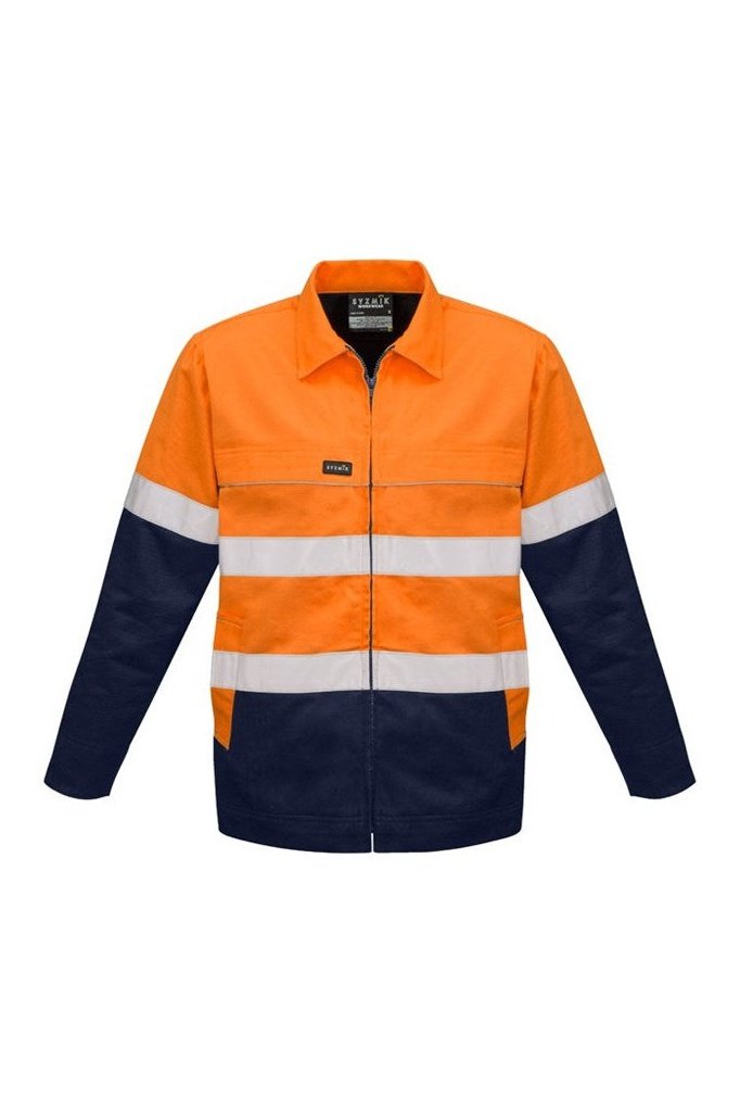 Syzmik Mens Hi Vis Cotton Drill Jacket ZJ590 | Syzmik | Fashion Biz Online