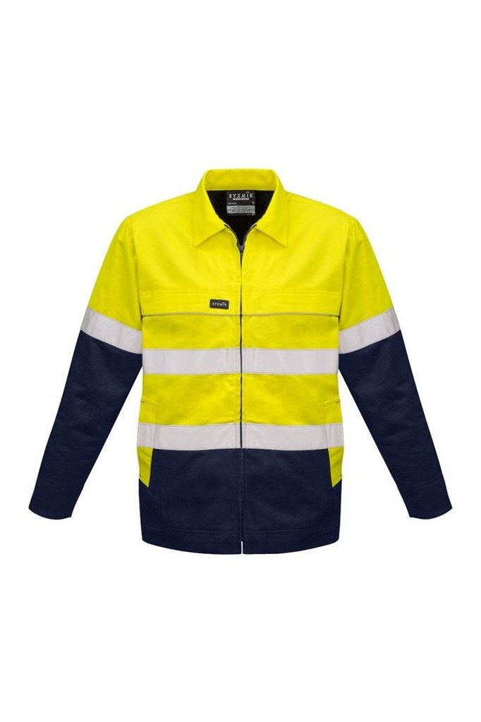 Syzmik Mens Hi Vis Cotton Drill Jacket ZJ590 | Syzmik | Fashion Biz Online