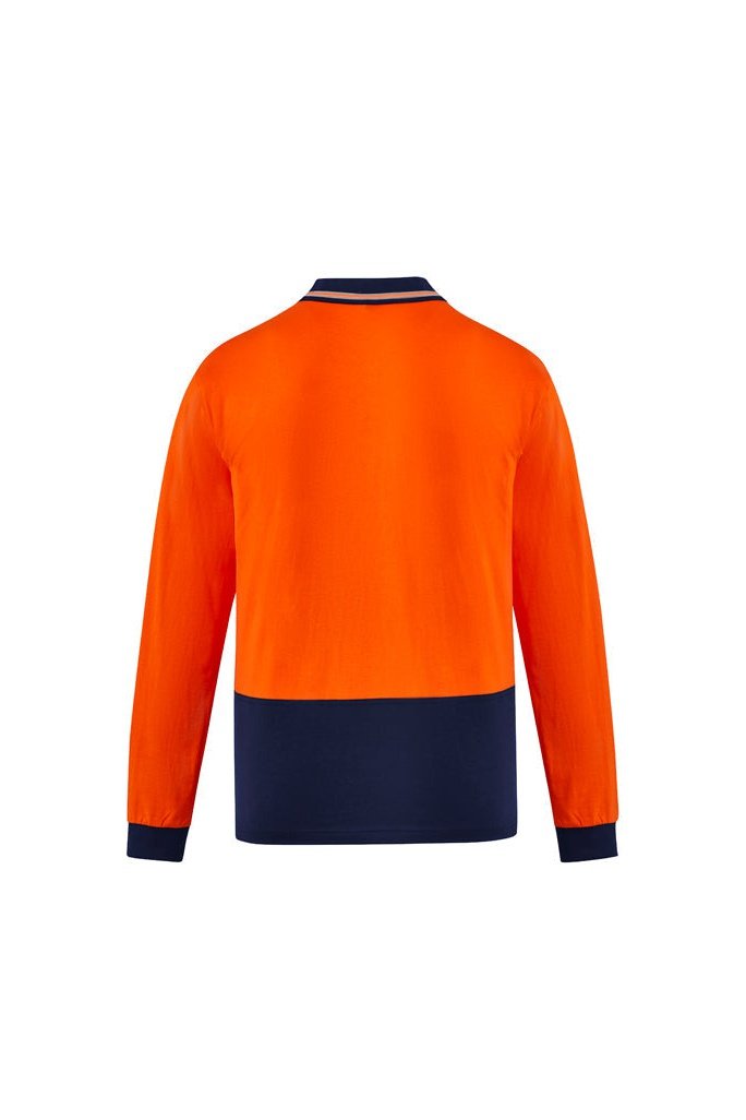 Syzmik Mens Hi Vis Cotton L/S Polo - ZH430 | Syzmik | Fashion Biz Online