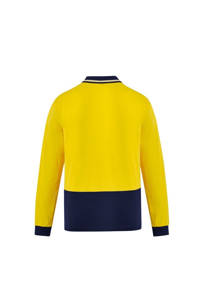 Syzmik Mens Hi Vis Cotton L/S Polo - ZH430 | Syzmik | Fashion Biz Online