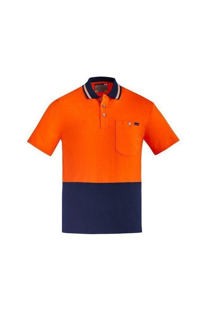 Syzmik Mens Hi Vis Cotton S/S Polo - ZH435 | Syzmik | Fashion Biz Online