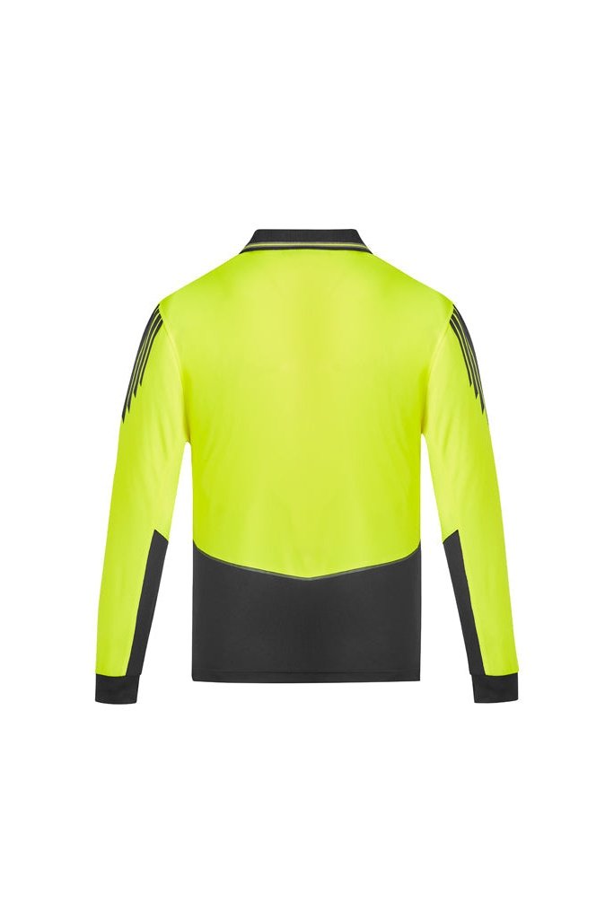 Syzmik Mens Hi Vis Flux L/S Polo - ZH310 | Syzmik | Fashion Biz Online