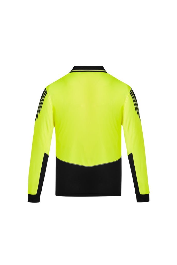 Syzmik Mens Hi Vis Flux L/S Polo - ZH310 | Syzmik | Fashion Biz Online