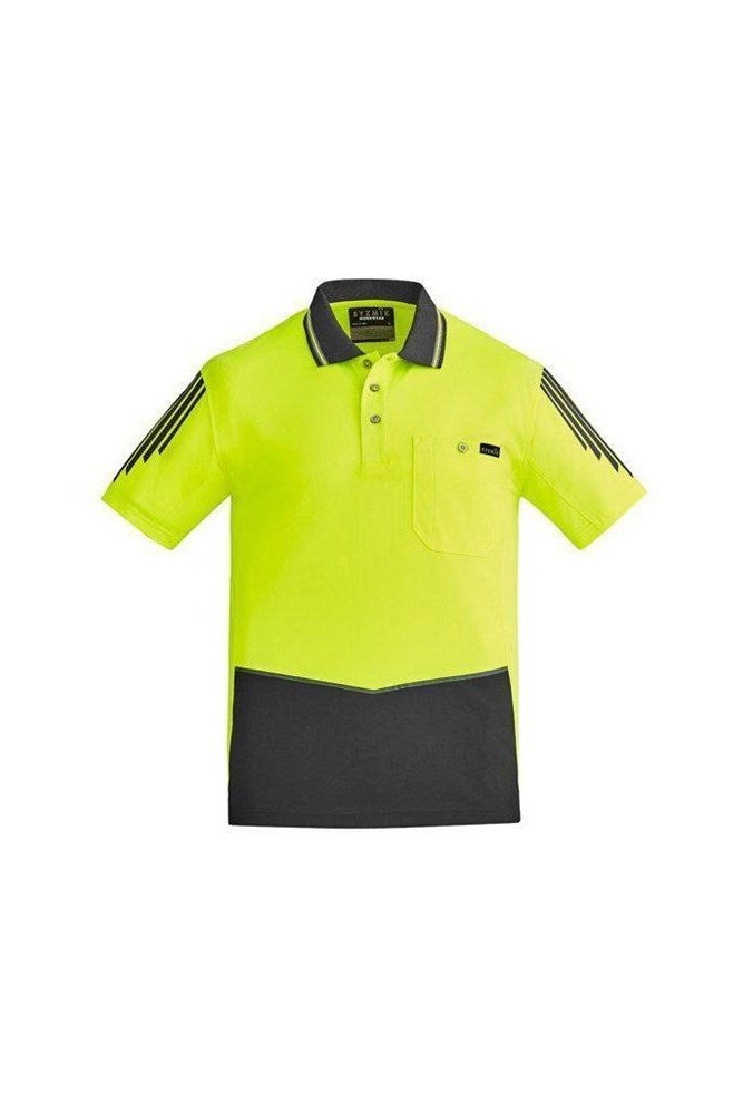 Syzmik Mens Hi Vis Flux S/S Polo - ZH315 | Syzmik | Fashion Biz Online
