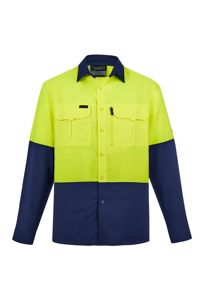 Syzmik Mens Hi Vis Outdoor L/S Shirt - ZW468 | Syzmik | Fashion Biz Online