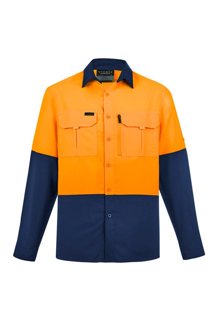 Syzmik Mens Hi Vis Outdoor L/S Shirt - ZW468 | Syzmik | Fashion Biz Online