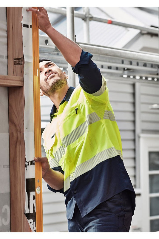 Syzmik Mens Hi Vis Outdoor Segemented tape L/S Shirt - ZW470 | Syzmik | Fashion Biz Online