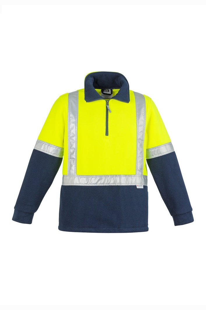 Syzmik Mens Hi Vis Polar Fleece Jumper - Shoulder Taped ZT462 | Syzmik | Fashion Biz Online
