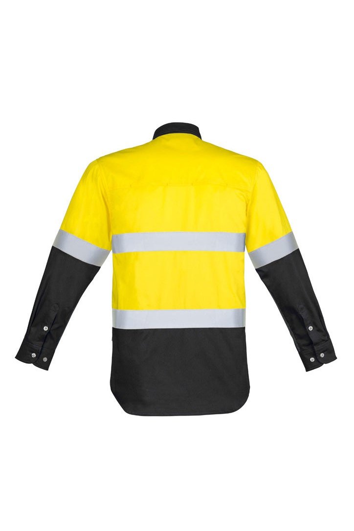 Syzmik Mens Hi Vis Spliced Industrial Shirt - Hoop Taped - ZW123 | Syzmik | Fashion Biz Online