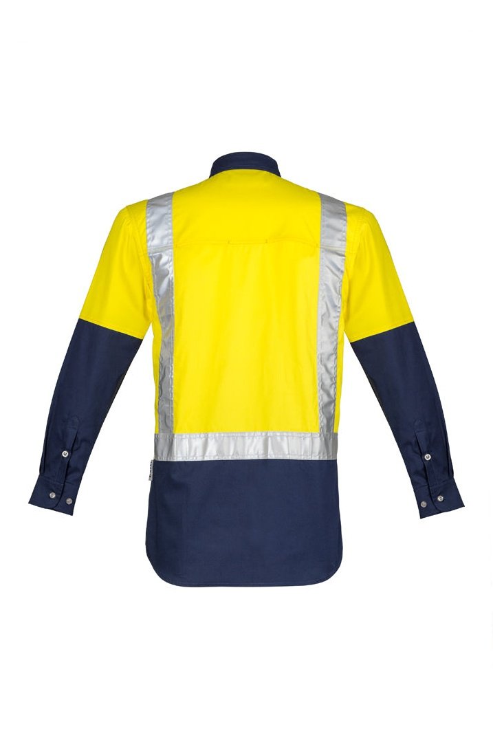Syzmik Mens Hi Vis Spliced Industrial Shirt- Shoulder Taped ZW124 | Syzmik | Fashion Biz Online
