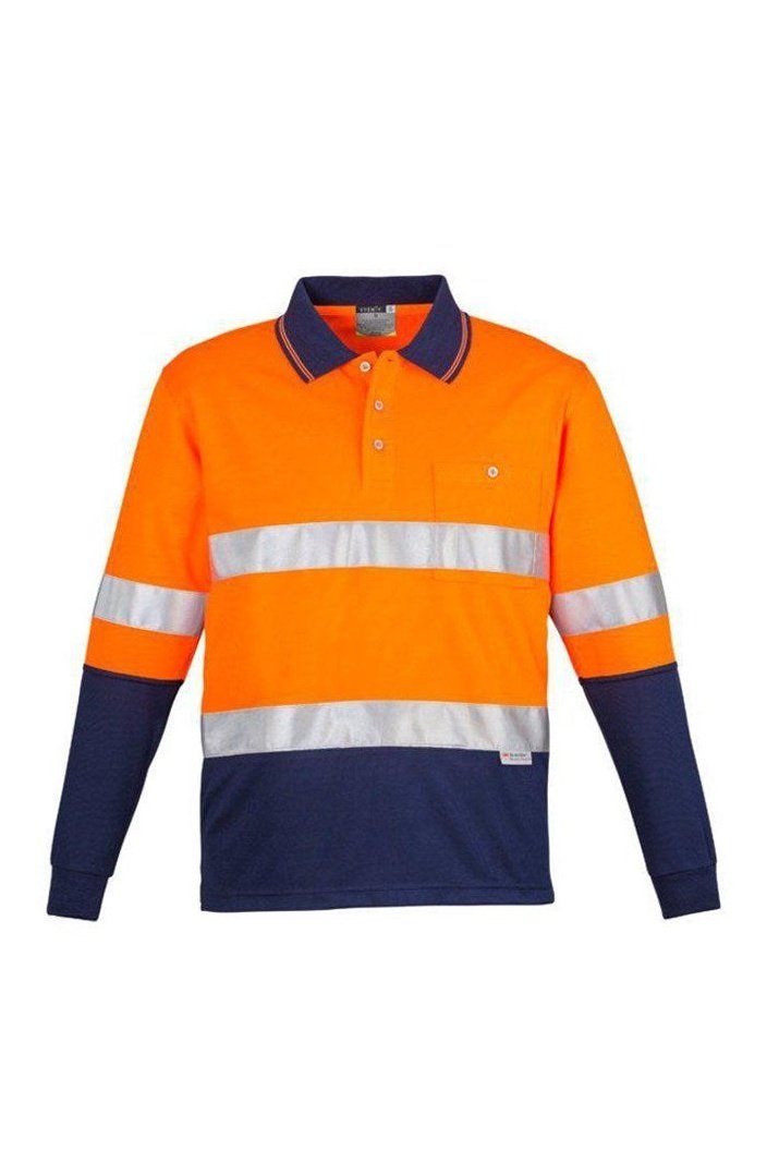 Syzmik Mens Hi Vis Spliced Polo - Long Sleeve Hoop Taped - ZH235 | Syzmik | Fashion Biz Online
