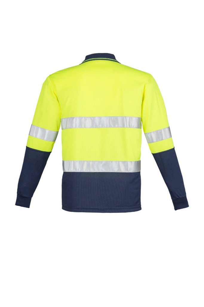 Syzmik Mens Hi Vis Spliced Polo - Long Sleeve Hoop Taped - ZH235 | Syzmik | Fashion Biz Online