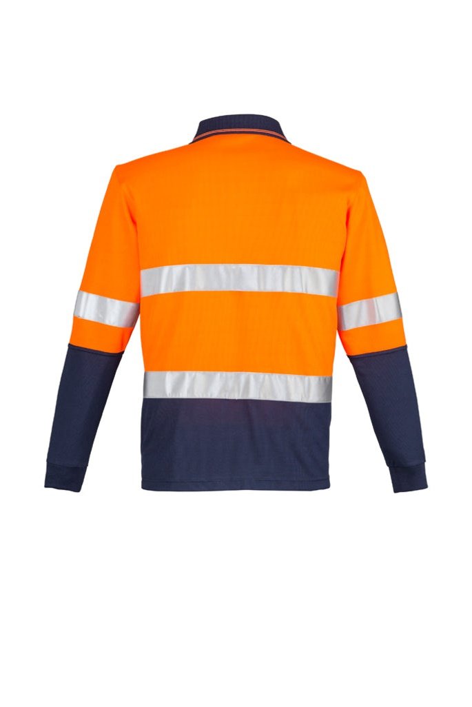 Syzmik Mens Hi Vis Spliced Polo - Long Sleeve Hoop Taped - ZH235 | Syzmik | Fashion Biz Online