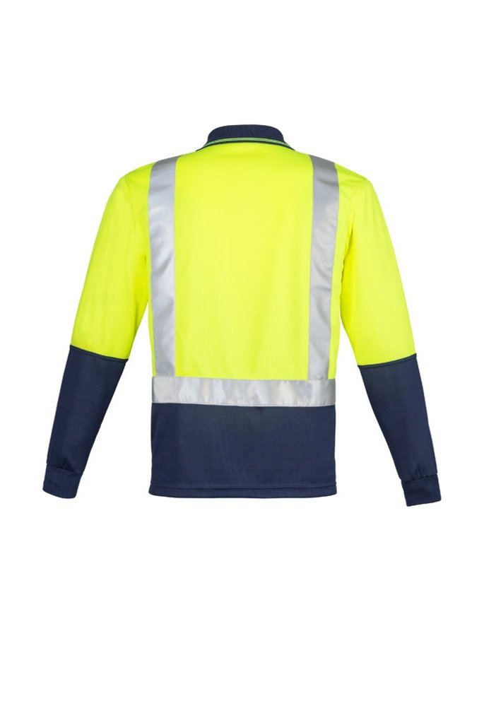 Syzmik Mens Hi Vis Spliced Polo - Long Sleeve Shoulder Taped - ZH234 | Syzmik | Fashion Biz Online