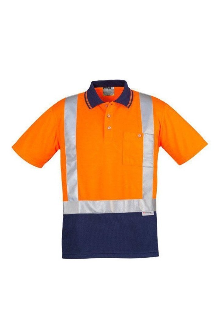 Syzmik Mens Hi Vis Spliced Polo - Short Sleeve Shoulder Taped - ZH233 | Syzmik | Fashion Biz Online