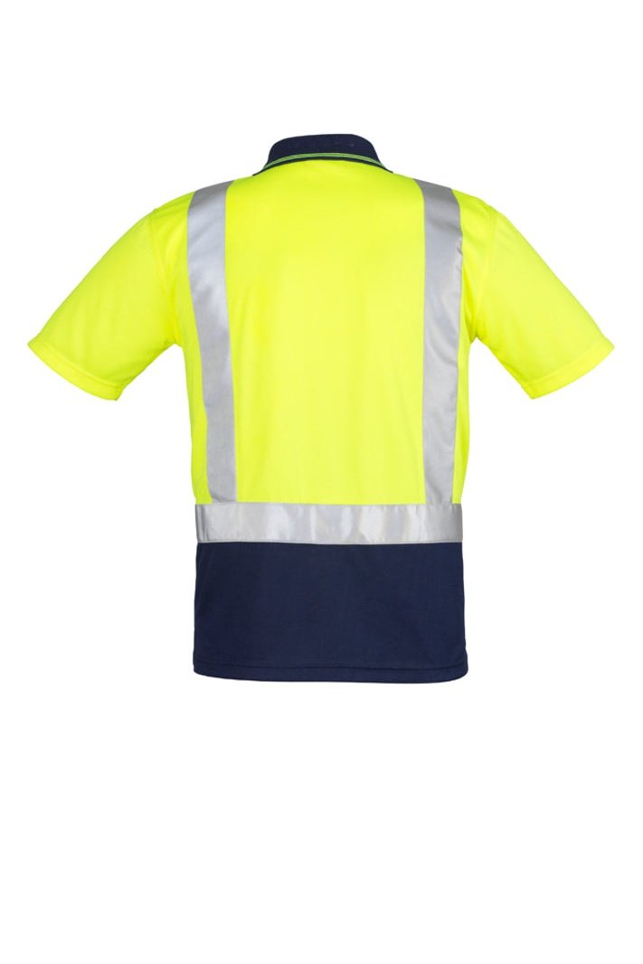 Syzmik Mens Hi Vis Spliced Polo - Short Sleeve Shoulder Taped - ZH233 | Syzmik | Fashion Biz Online