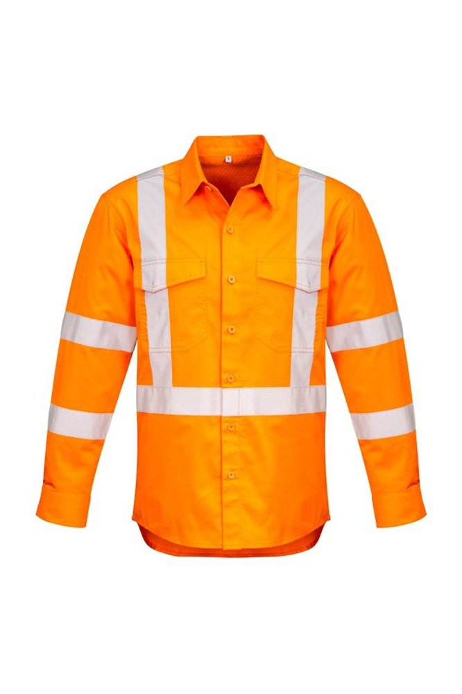 Syzmik Mens Hi Vis X Back Taped shirt ZW690 | Syzmik | Fashion Biz Online