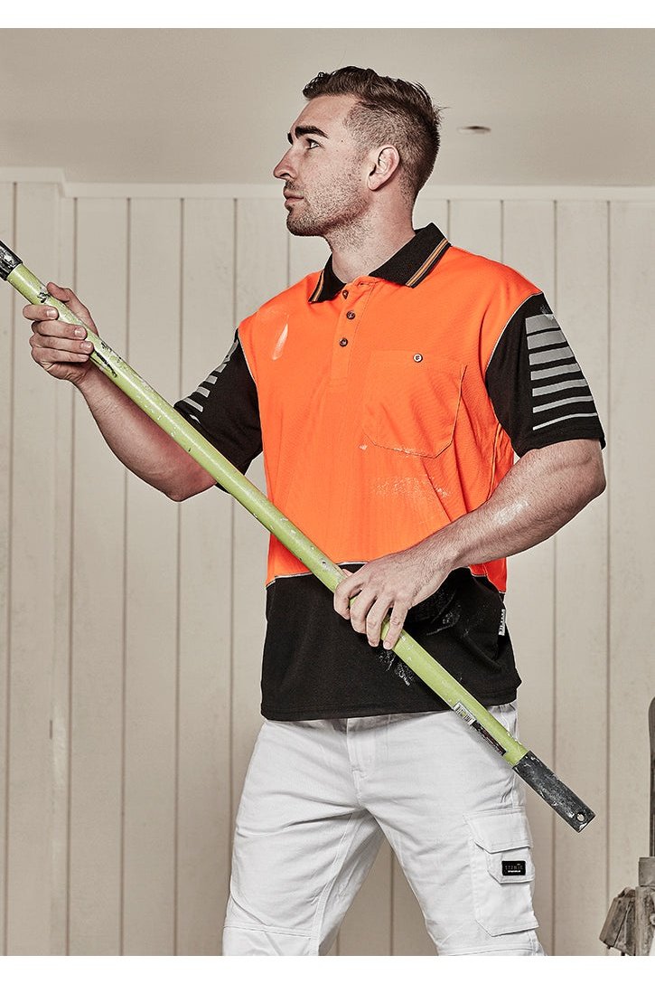 Syzmik Mens Hi Vis Zone Polo - ZH236 | Syzmik | Fashion Biz Online