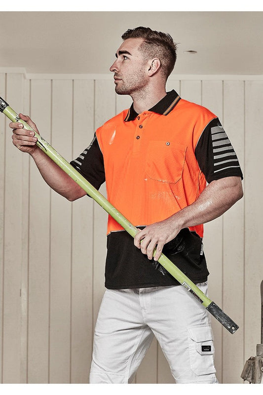 Syzmik Mens Hi Vis Zone Polo - ZH236 | Syzmik | Fashion Biz Online