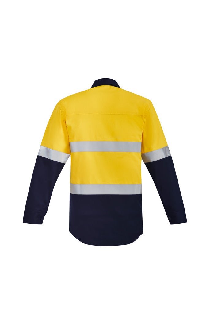 Syzmik Mens Orange Flame Resistant FR HRC 2 Hoop Taped Closed Front Spliced Shirt - ZW143 | Syzmik | Fashion Biz Online