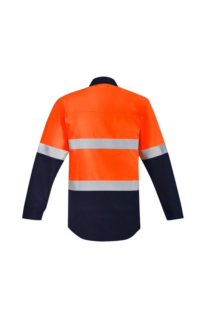 Syzmik Mens Orange Flame Resistant FR HRC 2 Hoop Taped Closed Front Spliced Shirt - ZW143 | Syzmik | Fashion Biz Online