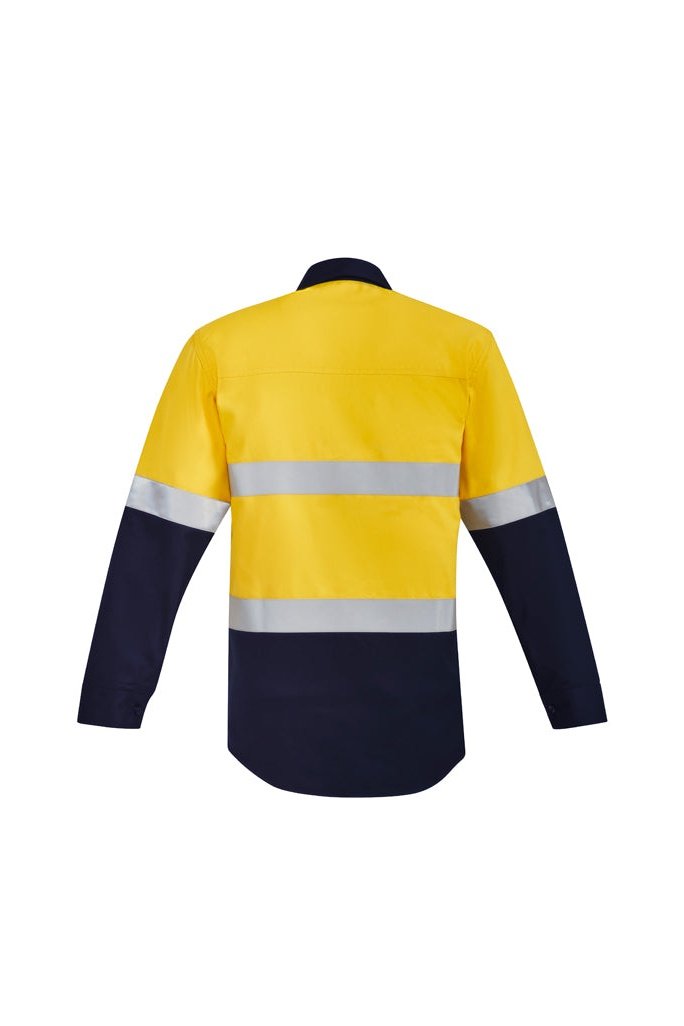 Syzmik Mens Orange Flame Resistant FR HRC 2 Hoop Taped Open Front Spliced Shirt - ZW140 | Syzmik | Fashion Biz Online