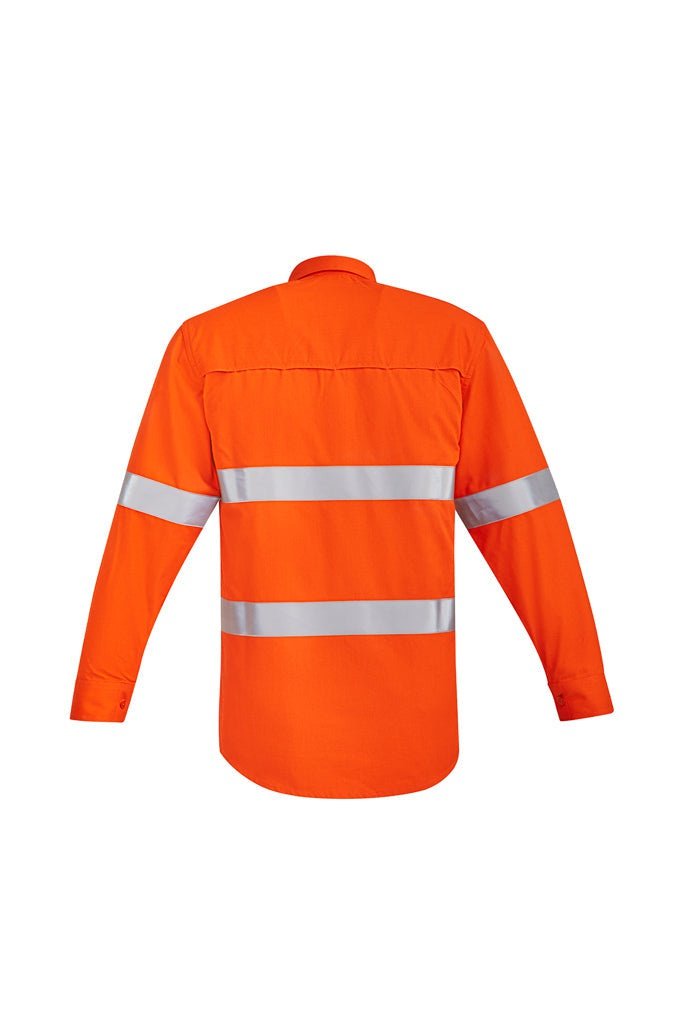 Syzmik Mens Orange Flame Resistant FR HRC 2 Hoop Taped Open Front Spliced Shirt - ZW145 | Syzmik | Fashion Biz Online