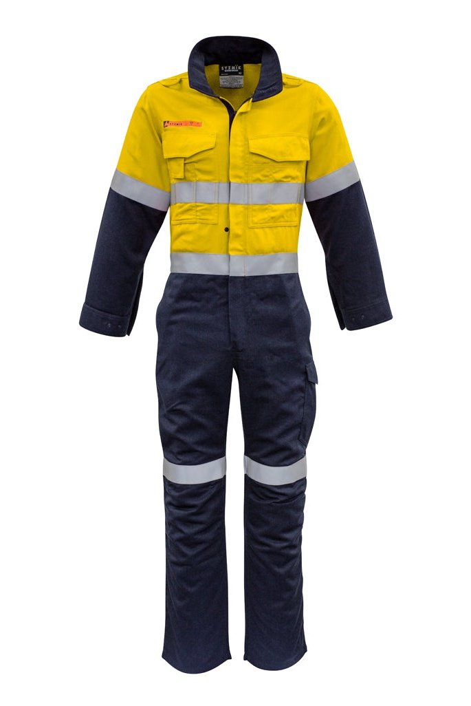 Syzmik Mens Orange Flame Resistant FR HRC 2 Hoop Taped Spliced Overall - ZC525 | Syzmik | Fashion Biz Online