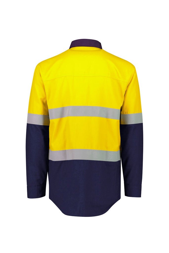 Syzmik Mens Orange Flame Resistant FR Lightweight Ripstop Spliced Shirt - ZW180 | Syzmik | Fashion Biz Online