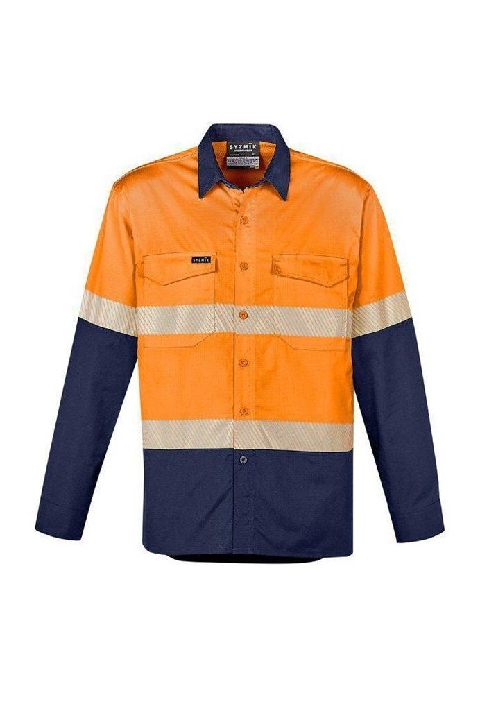 Syzmik Mens Rugged Cooling Hi Vis Segmented Tape L/S Shirt - ZW229 | Syzmik | Fashion Biz Online