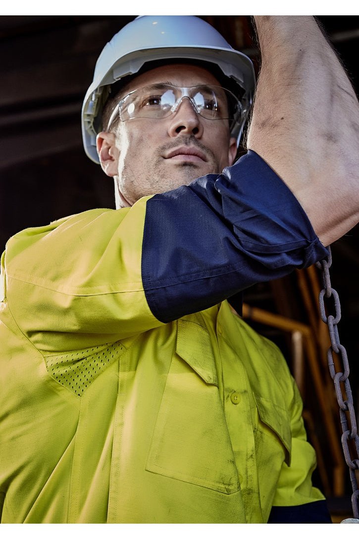 Syzmik Mens Rugged Cooling Hi Vis Spliced Shirt ZW128 | Syzmik | Fashion Biz Online