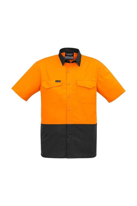 Syzmik Mens Rugged Cooling Hi Vis Spliced Short Sleeve Shirt ZW815 | Syzmik | Fashion Biz Online